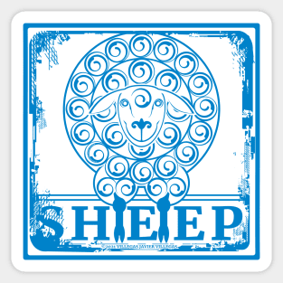 Blue white sheep Sticker